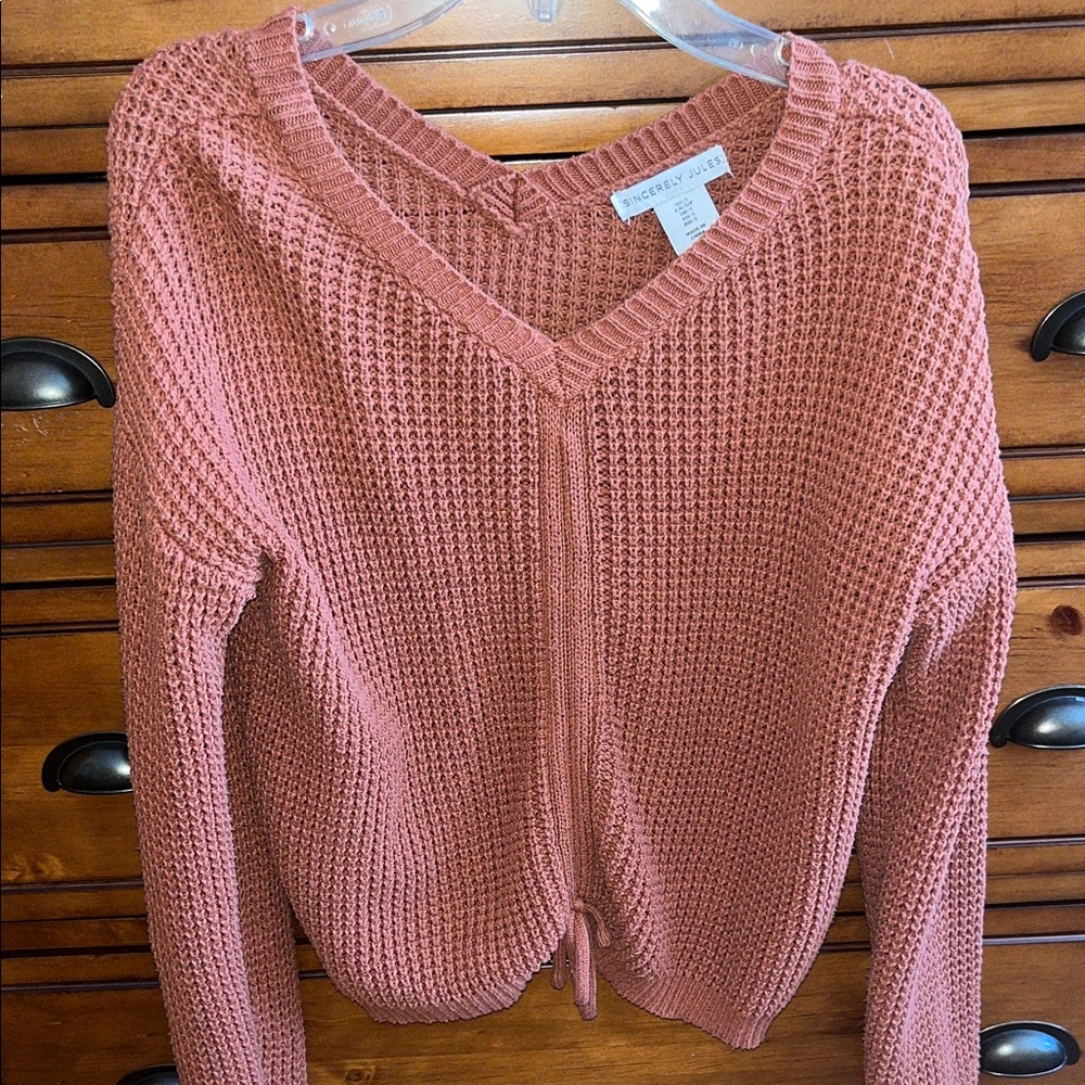Sincerely Jules Dusty Rose V-Neck Sweater